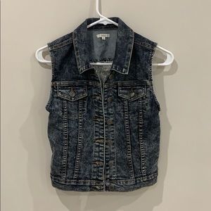 denim jacket with lace back